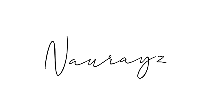 Design your own signature with our free online signature maker. With this signature software, you can create a handwritten (Allison_Script) signature for name Naurayz. Naurayz signature style 2 images and pictures png