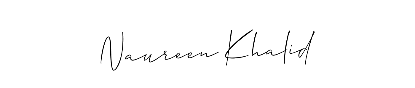 How to Draw Naureen Khalid signature style? Allison_Script is a latest design signature styles for name Naureen Khalid. Naureen Khalid signature style 2 images and pictures png