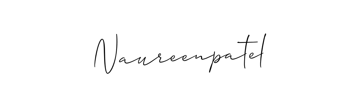 Use a signature maker to create a handwritten signature online. With this signature software, you can design (Allison_Script) your own signature for name Naureenpatel. Naureenpatel signature style 2 images and pictures png