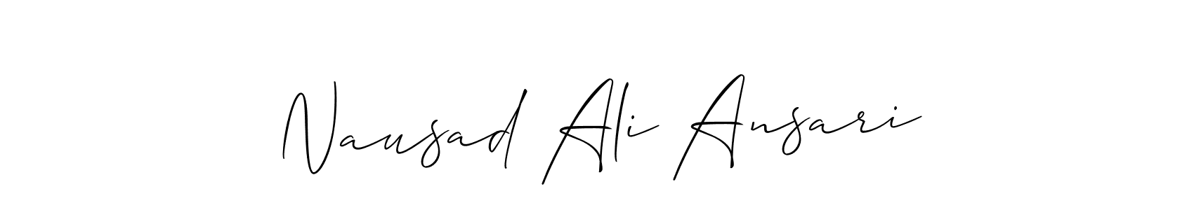 Similarly Allison_Script is the best handwritten signature design. Signature creator online .You can use it as an online autograph creator for name Nausad Ali Ansari. Nausad Ali Ansari signature style 2 images and pictures png