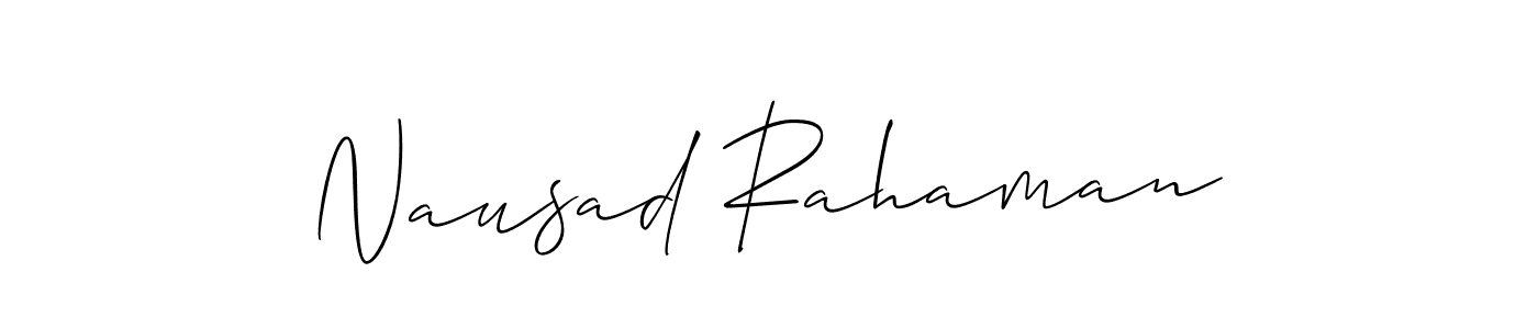 Similarly Allison_Script is the best handwritten signature design. Signature creator online .You can use it as an online autograph creator for name Nausad Rahaman. Nausad Rahaman signature style 2 images and pictures png