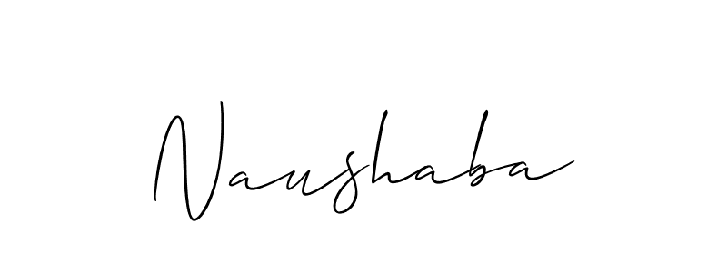 How to make Naushaba name signature. Use Allison_Script style for creating short signs online. This is the latest handwritten sign. Naushaba signature style 2 images and pictures png