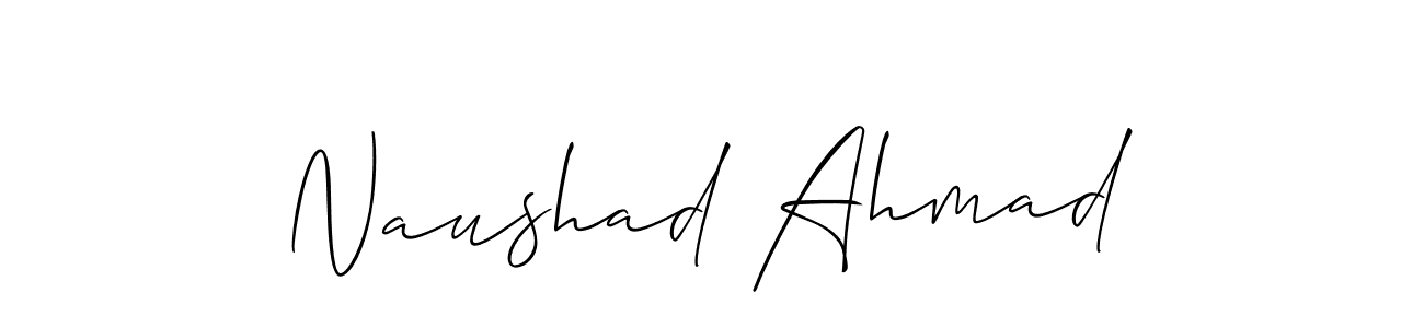 How to make Naushad Ahmad signature? Allison_Script is a professional autograph style. Create handwritten signature for Naushad Ahmad name. Naushad Ahmad signature style 2 images and pictures png