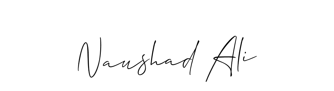 How to Draw Naushad Ali signature style? Allison_Script is a latest design signature styles for name Naushad Ali. Naushad Ali signature style 2 images and pictures png