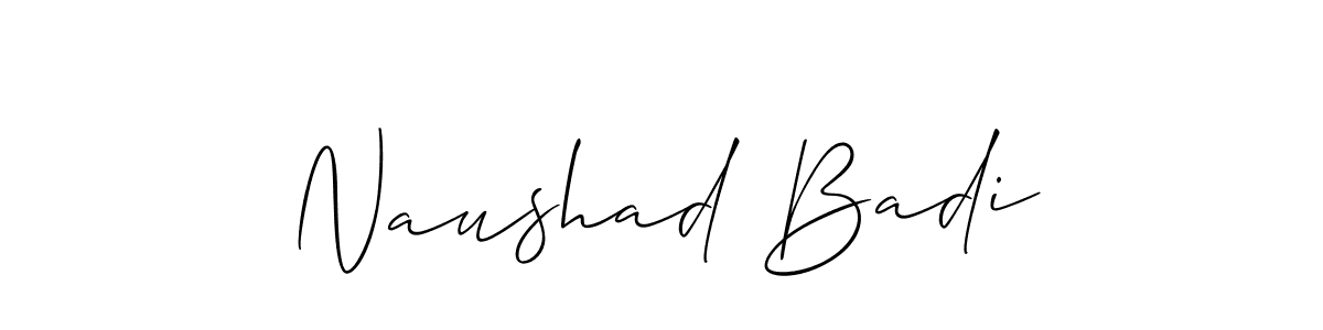Make a beautiful signature design for name Naushad Badi. Use this online signature maker to create a handwritten signature for free. Naushad Badi signature style 2 images and pictures png