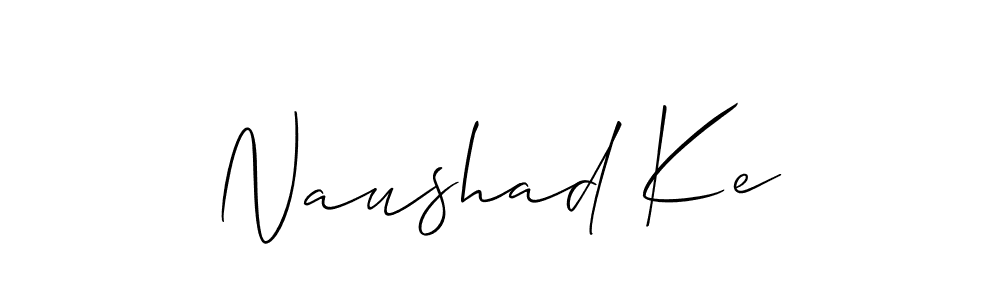 Use a signature maker to create a handwritten signature online. With this signature software, you can design (Allison_Script) your own signature for name Naushad Ke. Naushad Ke signature style 2 images and pictures png