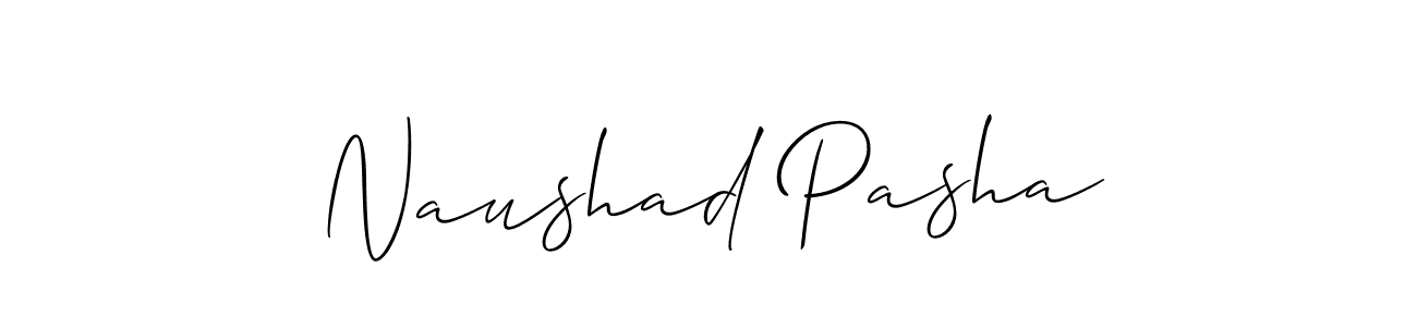 Allison_Script is a professional signature style that is perfect for those who want to add a touch of class to their signature. It is also a great choice for those who want to make their signature more unique. Get Naushad Pasha name to fancy signature for free. Naushad Pasha signature style 2 images and pictures png