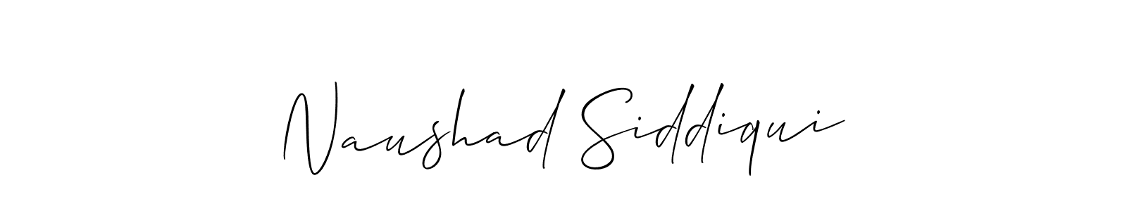 Make a short Naushad Siddiqui signature style. Manage your documents anywhere anytime using Allison_Script. Create and add eSignatures, submit forms, share and send files easily. Naushad Siddiqui signature style 2 images and pictures png