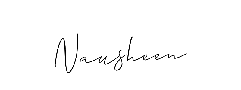 Nausheen stylish signature style. Best Handwritten Sign (Allison_Script) for my name. Handwritten Signature Collection Ideas for my name Nausheen. Nausheen signature style 2 images and pictures png