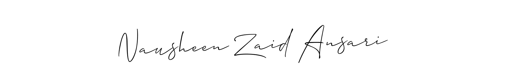 Also You can easily find your signature by using the search form. We will create Nausheen Zaid Ansari name handwritten signature images for you free of cost using Allison_Script sign style. Nausheen Zaid Ansari signature style 2 images and pictures png