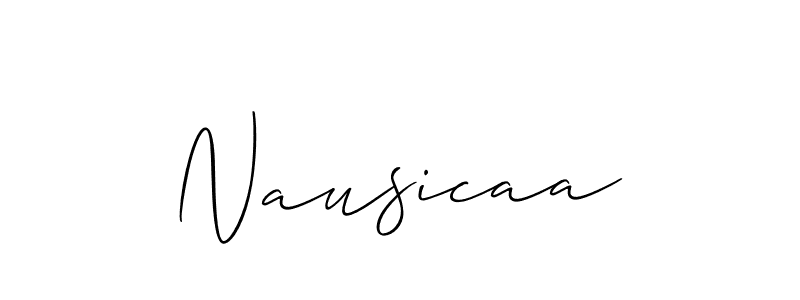 Make a beautiful signature design for name Nausicaa. With this signature (Allison_Script) style, you can create a handwritten signature for free. Nausicaa signature style 2 images and pictures png