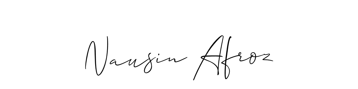 Use a signature maker to create a handwritten signature online. With this signature software, you can design (Allison_Script) your own signature for name Nausin Afroz. Nausin Afroz signature style 2 images and pictures png