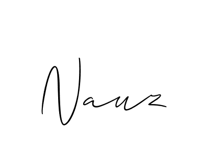 Make a beautiful signature design for name Nauz. With this signature (Allison_Script) style, you can create a handwritten signature for free. Nauz signature style 2 images and pictures png
