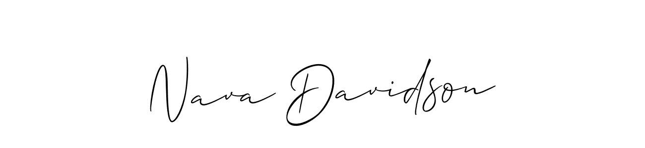 How to make Nava Davidson signature? Allison_Script is a professional autograph style. Create handwritten signature for Nava Davidson name. Nava Davidson signature style 2 images and pictures png