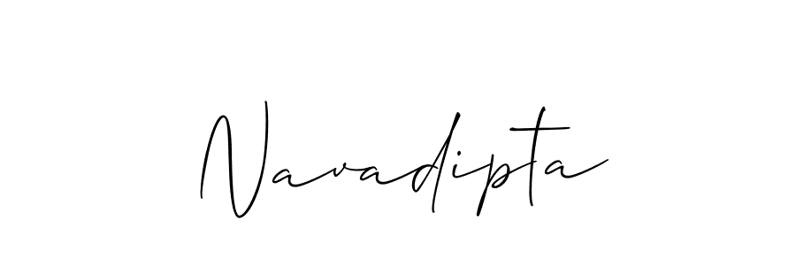 Similarly Allison_Script is the best handwritten signature design. Signature creator online .You can use it as an online autograph creator for name Navadipta. Navadipta signature style 2 images and pictures png