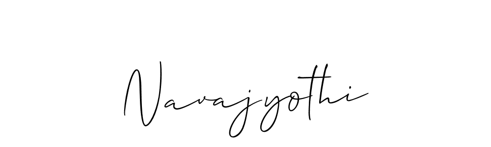 Create a beautiful signature design for name Navajyothi. With this signature (Allison_Script) fonts, you can make a handwritten signature for free. Navajyothi signature style 2 images and pictures png