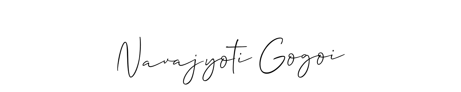 Create a beautiful signature design for name Navajyoti Gogoi. With this signature (Allison_Script) fonts, you can make a handwritten signature for free. Navajyoti Gogoi signature style 2 images and pictures png