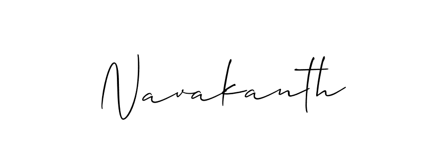 Use a signature maker to create a handwritten signature online. With this signature software, you can design (Allison_Script) your own signature for name Navakanth. Navakanth signature style 2 images and pictures png
