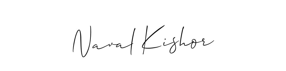 Use a signature maker to create a handwritten signature online. With this signature software, you can design (Allison_Script) your own signature for name Naval Kishor. Naval Kishor signature style 2 images and pictures png