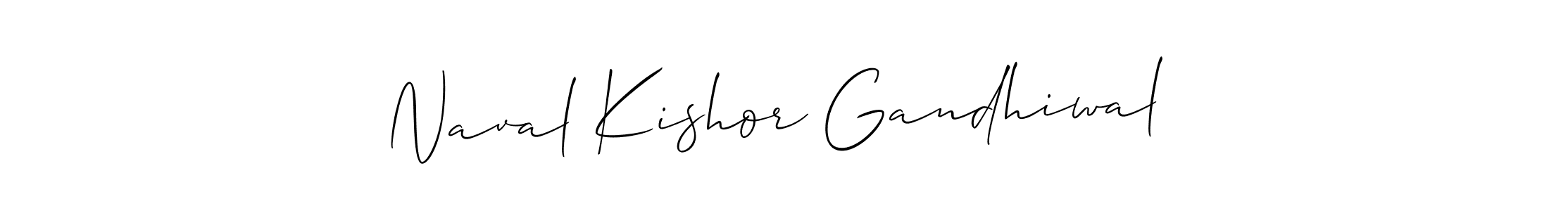 Naval Kishor Gandhiwal stylish signature style. Best Handwritten Sign (Allison_Script) for my name. Handwritten Signature Collection Ideas for my name Naval Kishor Gandhiwal. Naval Kishor Gandhiwal signature style 2 images and pictures png