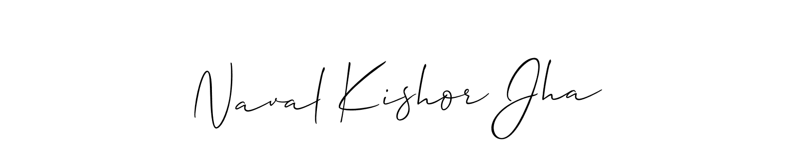 Use a signature maker to create a handwritten signature online. With this signature software, you can design (Allison_Script) your own signature for name Naval Kishor Jha. Naval Kishor Jha signature style 2 images and pictures png