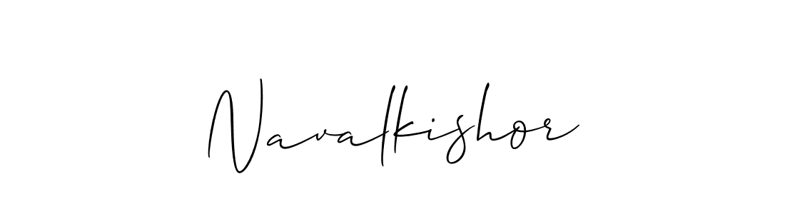 Use a signature maker to create a handwritten signature online. With this signature software, you can design (Allison_Script) your own signature for name Navalkishor. Navalkishor signature style 2 images and pictures png