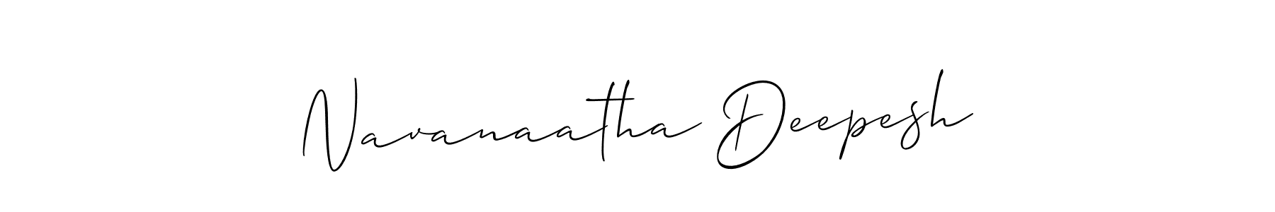 This is the best signature style for the Navanaatha Deepesh name. Also you like these signature font (Allison_Script). Mix name signature. Navanaatha Deepesh signature style 2 images and pictures png