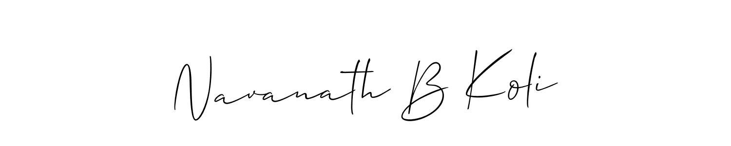 How to make Navanath B Koli signature? Allison_Script is a professional autograph style. Create handwritten signature for Navanath B Koli name. Navanath B Koli signature style 2 images and pictures png