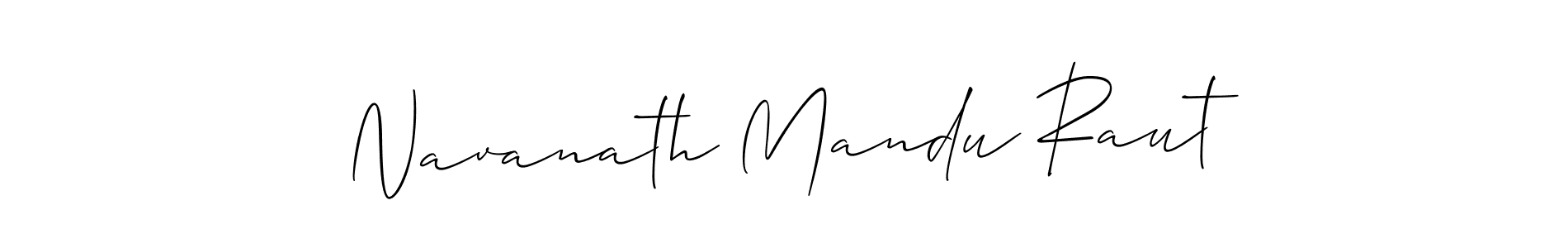 if you are searching for the best signature style for your name Navanath Mandu Raut. so please give up your signature search. here we have designed multiple signature styles  using Allison_Script. Navanath Mandu Raut signature style 2 images and pictures png