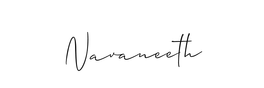 Use a signature maker to create a handwritten signature online. With this signature software, you can design (Allison_Script) your own signature for name Navaneeth. Navaneeth signature style 2 images and pictures png