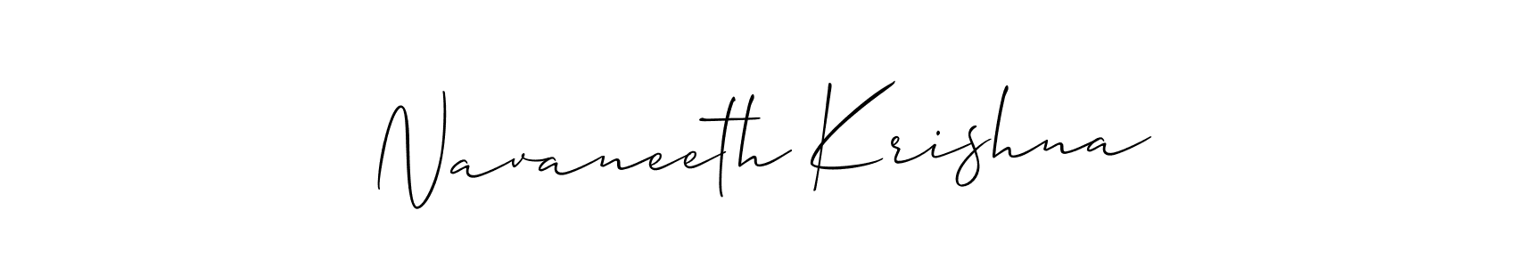 Use a signature maker to create a handwritten signature online. With this signature software, you can design (Allison_Script) your own signature for name Navaneeth Krishna. Navaneeth Krishna signature style 2 images and pictures png