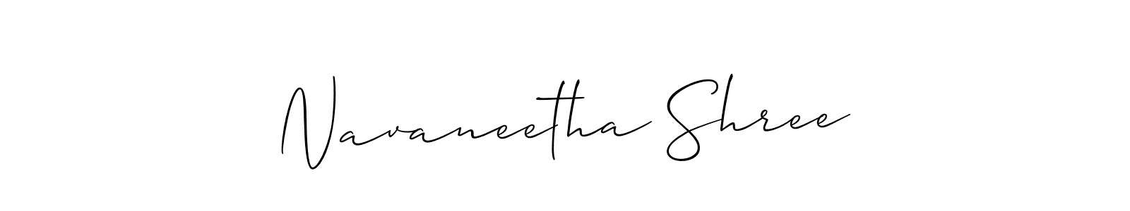 How to make Navaneetha Shree name signature. Use Allison_Script style for creating short signs online. This is the latest handwritten sign. Navaneetha Shree signature style 2 images and pictures png