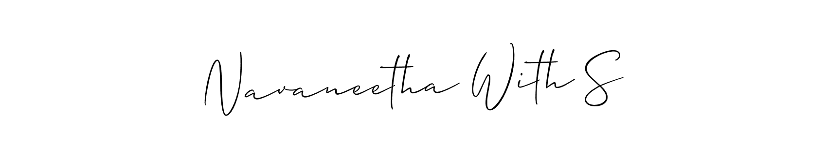 Create a beautiful signature design for name Navaneetha With S. With this signature (Allison_Script) fonts, you can make a handwritten signature for free. Navaneetha With S signature style 2 images and pictures png