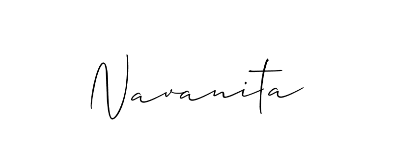 Design your own signature with our free online signature maker. With this signature software, you can create a handwritten (Allison_Script) signature for name Navanita. Navanita signature style 2 images and pictures png