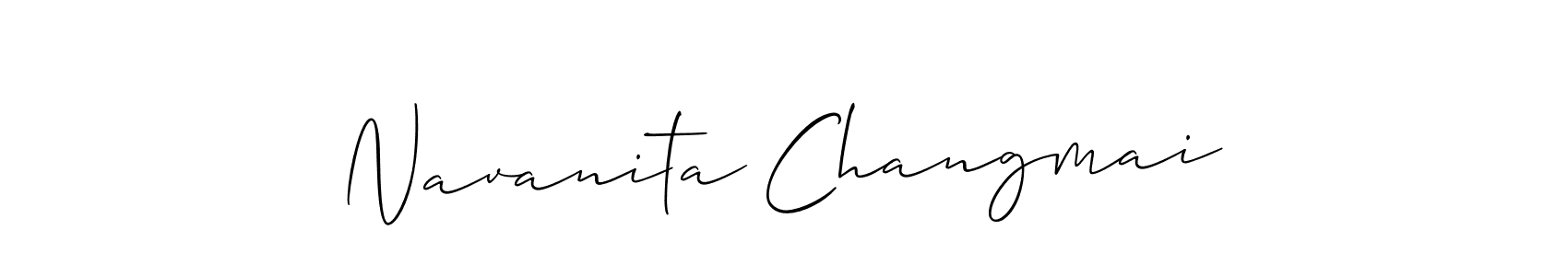 You should practise on your own different ways (Allison_Script) to write your name (Navanita Changmai) in signature. don't let someone else do it for you. Navanita Changmai signature style 2 images and pictures png