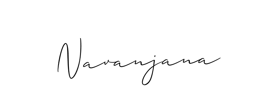 Use a signature maker to create a handwritten signature online. With this signature software, you can design (Allison_Script) your own signature for name Navanjana. Navanjana signature style 2 images and pictures png