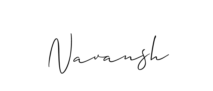 How to make Navansh signature? Allison_Script is a professional autograph style. Create handwritten signature for Navansh name. Navansh signature style 2 images and pictures png