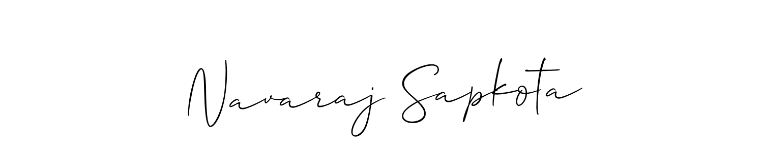 if you are searching for the best signature style for your name Navaraj Sapkota. so please give up your signature search. here we have designed multiple signature styles  using Allison_Script. Navaraj Sapkota signature style 2 images and pictures png