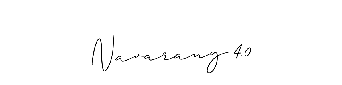 How to make Navarang 4.0 signature? Allison_Script is a professional autograph style. Create handwritten signature for Navarang 4.0 name. Navarang 4.0 signature style 2 images and pictures png