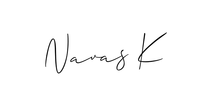 Similarly Allison_Script is the best handwritten signature design. Signature creator online .You can use it as an online autograph creator for name Navas K. Navas K signature style 2 images and pictures png