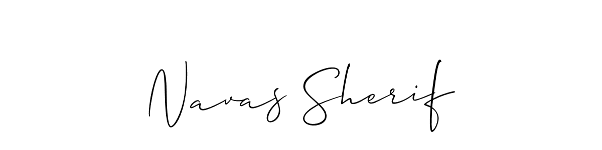 You should practise on your own different ways (Allison_Script) to write your name (Navas Sherif) in signature. don't let someone else do it for you. Navas Sherif signature style 2 images and pictures png