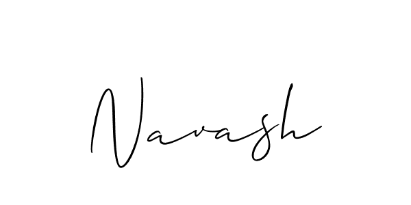 Design your own signature with our free online signature maker. With this signature software, you can create a handwritten (Allison_Script) signature for name Navash. Navash signature style 2 images and pictures png