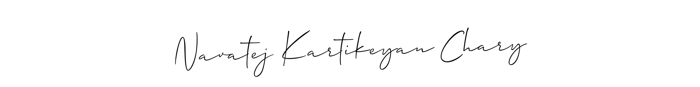 Also You can easily find your signature by using the search form. We will create Navatej Kartikeyan Chary name handwritten signature images for you free of cost using Allison_Script sign style. Navatej Kartikeyan Chary signature style 2 images and pictures png