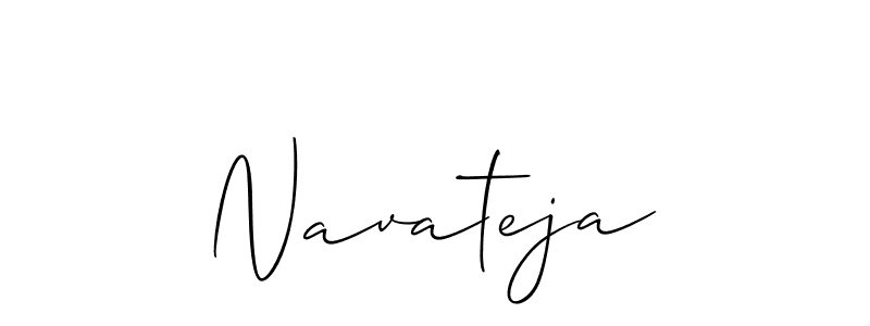 Create a beautiful signature design for name Navateja. With this signature (Allison_Script) fonts, you can make a handwritten signature for free. Navateja signature style 2 images and pictures png