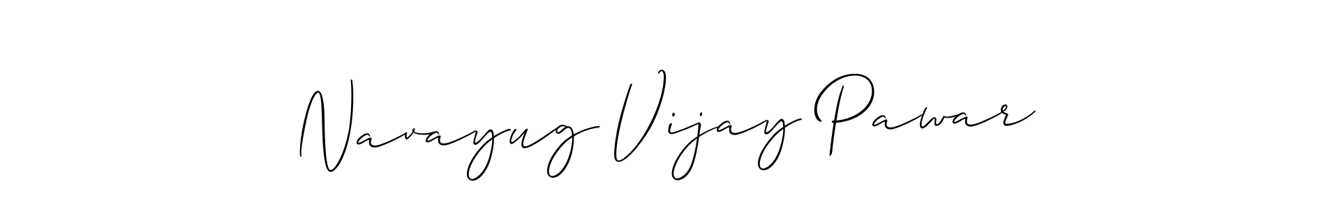 Navayug Vijay Pawar stylish signature style. Best Handwritten Sign (Allison_Script) for my name. Handwritten Signature Collection Ideas for my name Navayug Vijay Pawar. Navayug Vijay Pawar signature style 2 images and pictures png
