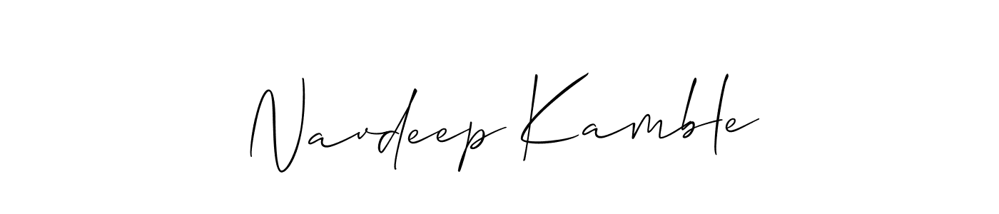 Also we have Navdeep Kamble name is the best signature style. Create professional handwritten signature collection using Allison_Script autograph style. Navdeep Kamble signature style 2 images and pictures png