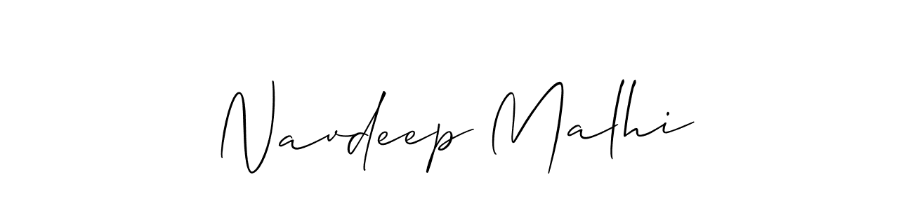 Also we have Navdeep Malhi name is the best signature style. Create professional handwritten signature collection using Allison_Script autograph style. Navdeep Malhi signature style 2 images and pictures png