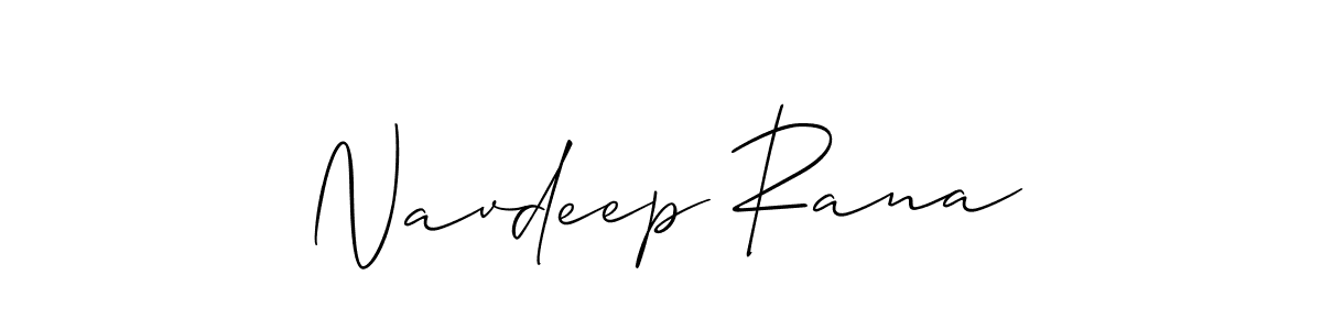 Create a beautiful signature design for name Navdeep Rana. With this signature (Allison_Script) fonts, you can make a handwritten signature for free. Navdeep Rana signature style 2 images and pictures png