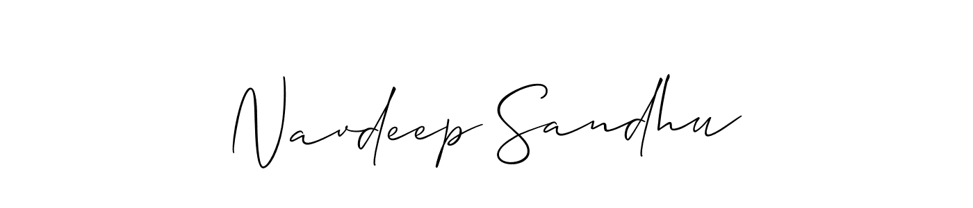 Use a signature maker to create a handwritten signature online. With this signature software, you can design (Allison_Script) your own signature for name Navdeep Sandhu. Navdeep Sandhu signature style 2 images and pictures png