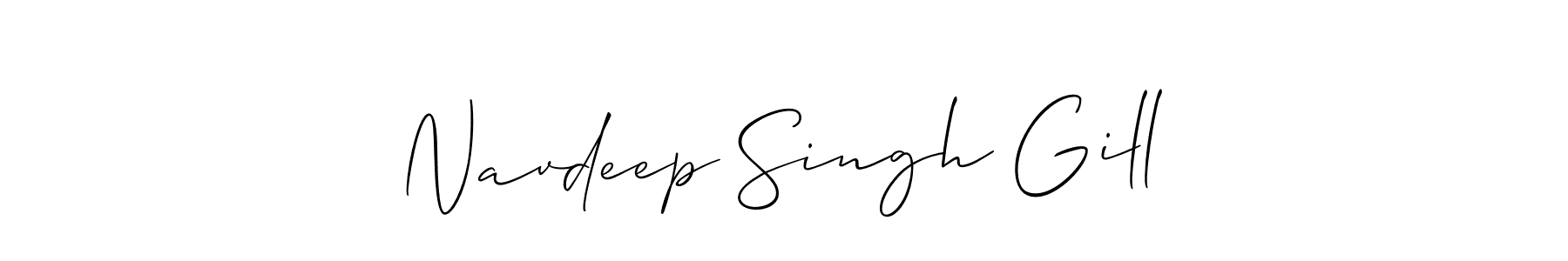 How to Draw Navdeep Singh Gill signature style? Allison_Script is a latest design signature styles for name Navdeep Singh Gill. Navdeep Singh Gill signature style 2 images and pictures png